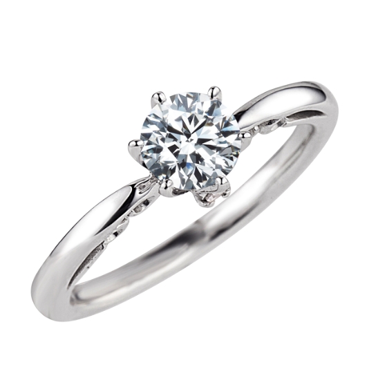 シンプルな婚約指輪：ソリティアと指輪の各部分の名称