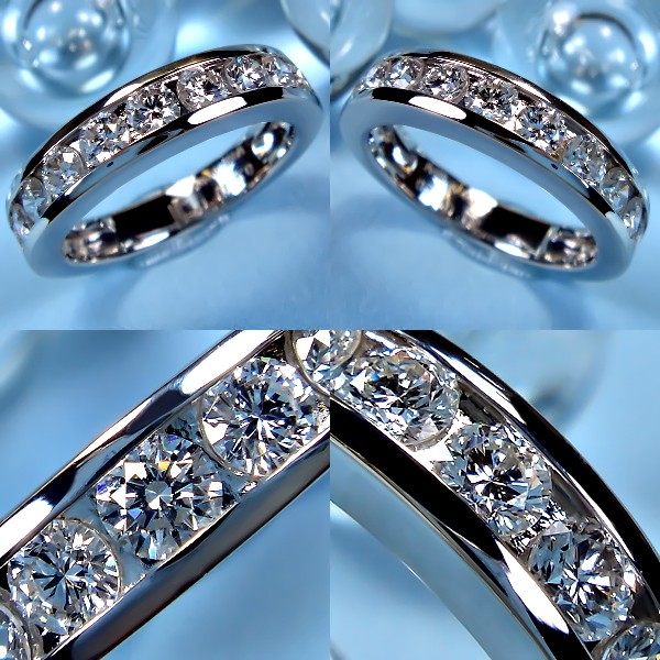 万円予算のエタニティリング 輝きはブランド同等の美しいダイヤモンドです