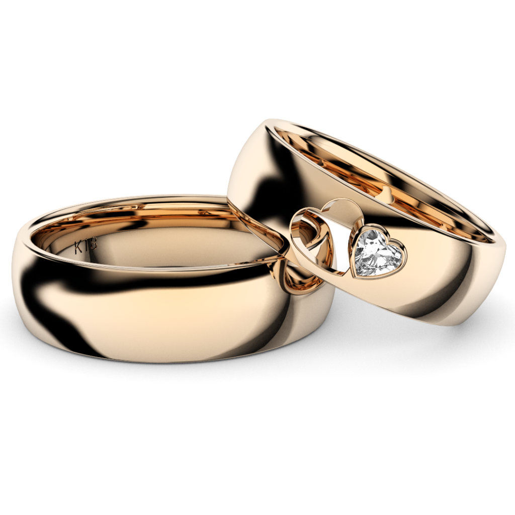 2019新作デザイン結婚指輪・loveHeart・ダイヤモンド・ピンクゴールド