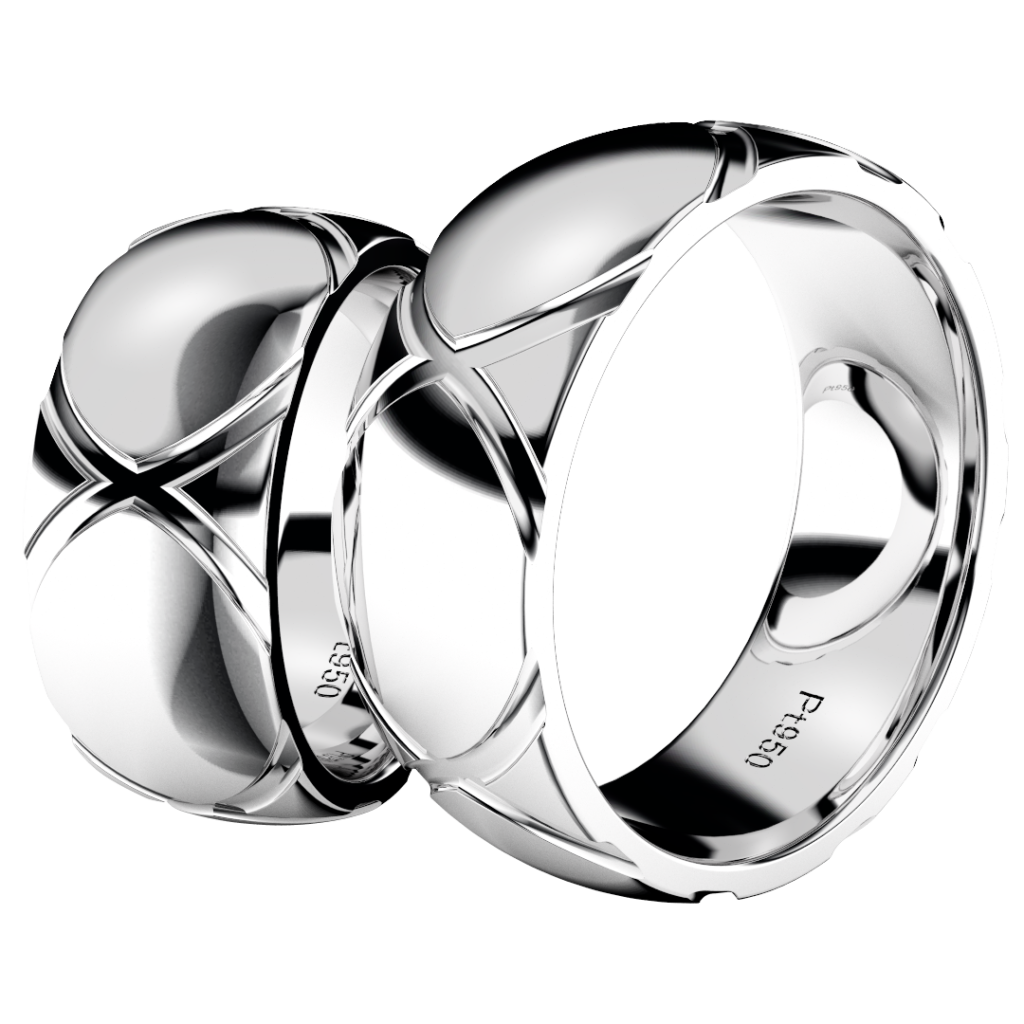 太めのメンズ結婚指輪 8mm幅のカッコイイ トルテュ ド メール ウミガメ