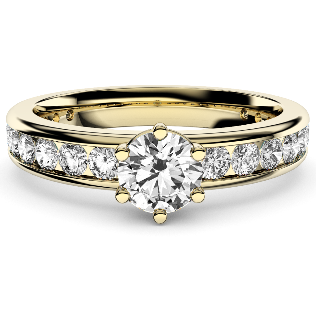 フルエタニティに一粒ダイヤ。婚約指輪にいかかがでしょうか