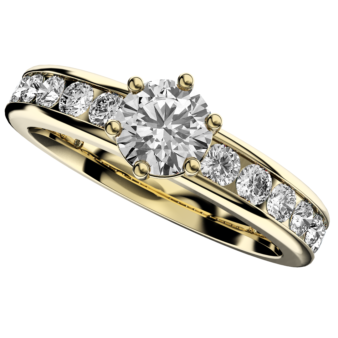 フルエタニティに一粒ダイヤ。婚約指輪にいかかがでしょうか